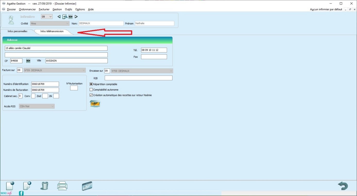 Onglet info teletrans